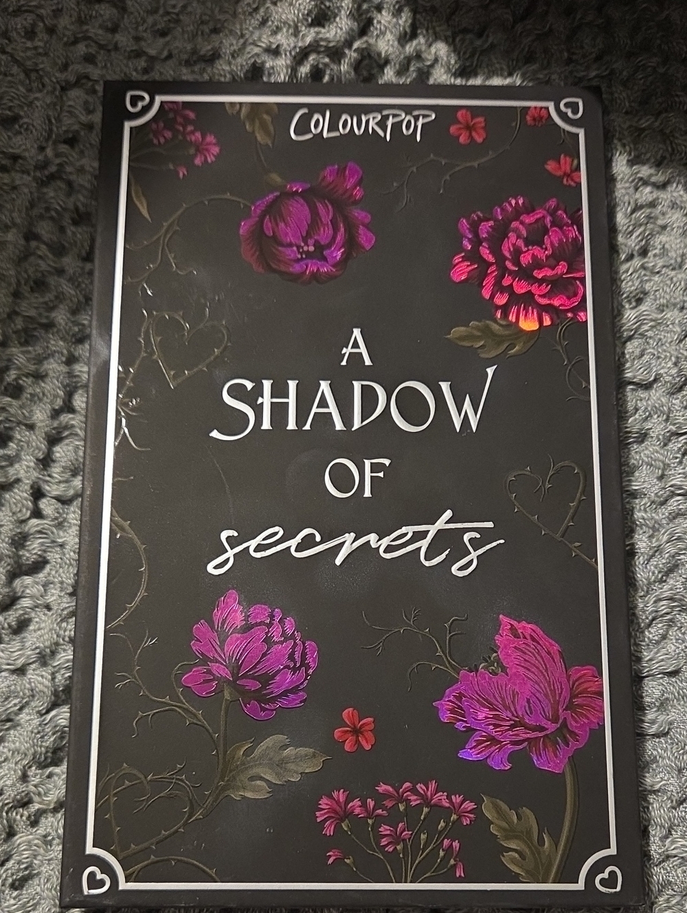 ColourPop Eyeshadow Palette with Magenta Floral Artwork
